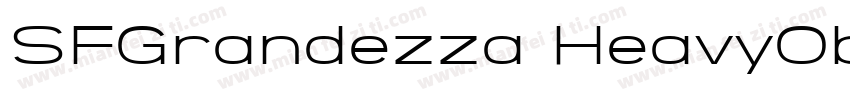 SFGrandezza HeavyObl字体转换